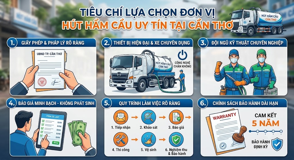 Tiêu Chí Lựa Chọn Đơn Vị Hút Hầm Cầu Uy Tín Tại Cần Thơ