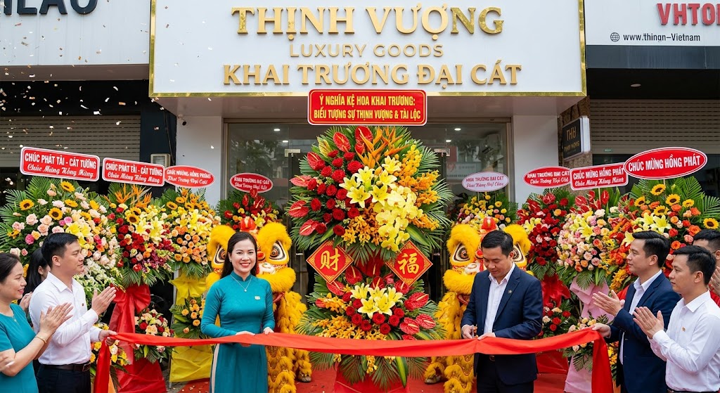 Kệ Hoa Chúc Mừng Khai Trương Bí Quyết Chọn Hoa Sang Trọng & Ý Nghĩa Tài Lộc